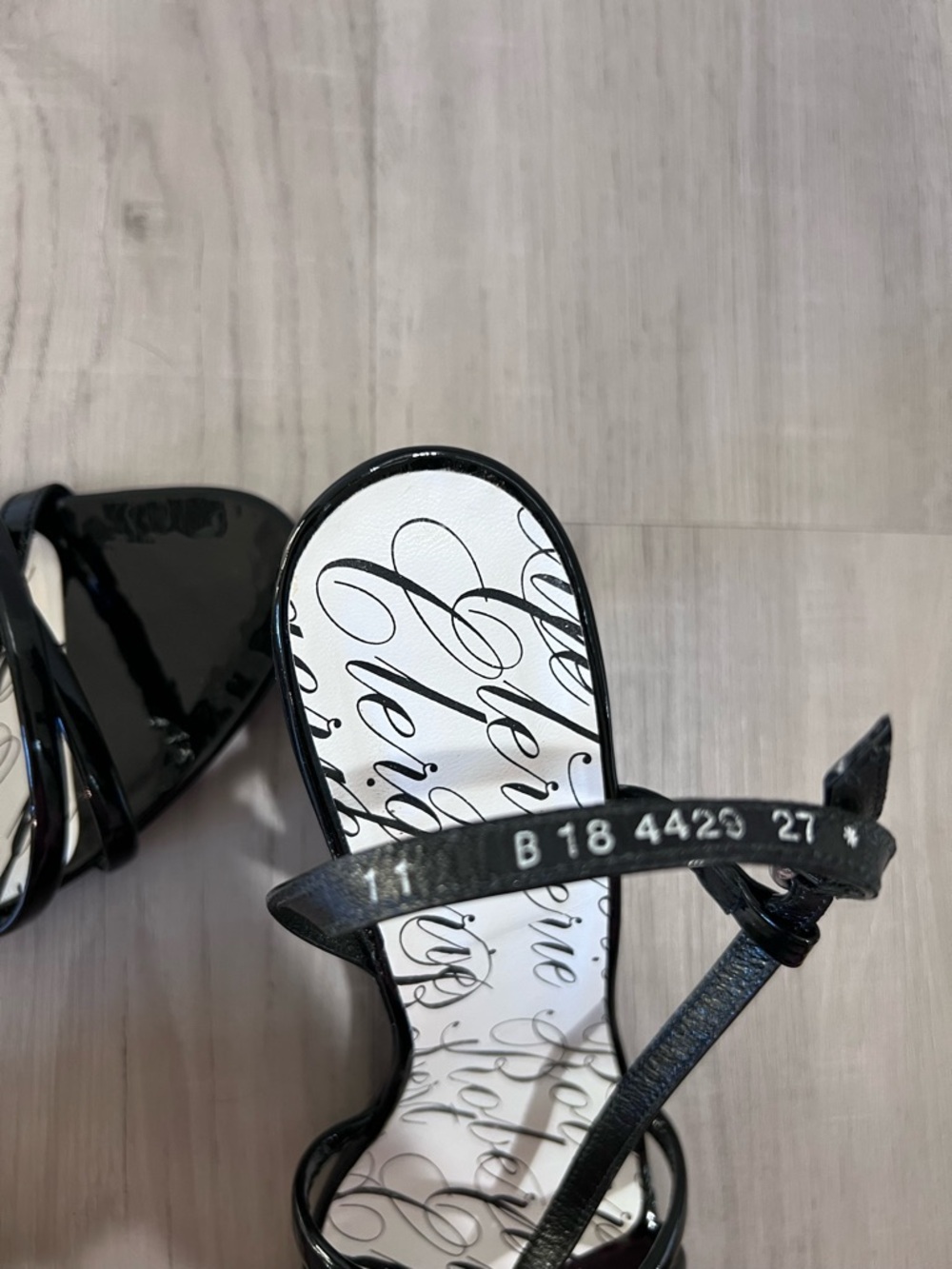 Robert Clergerie Black Patent Leather Slingback Heels semi-vintage Sz 11 NWB - Picture 12 of 14